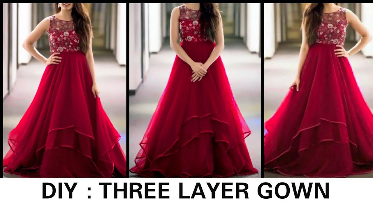 14 Kg Rayon Fabric Long Flair Gown, Fancy Style, Sleeves Less at Rs 750 in  Surat